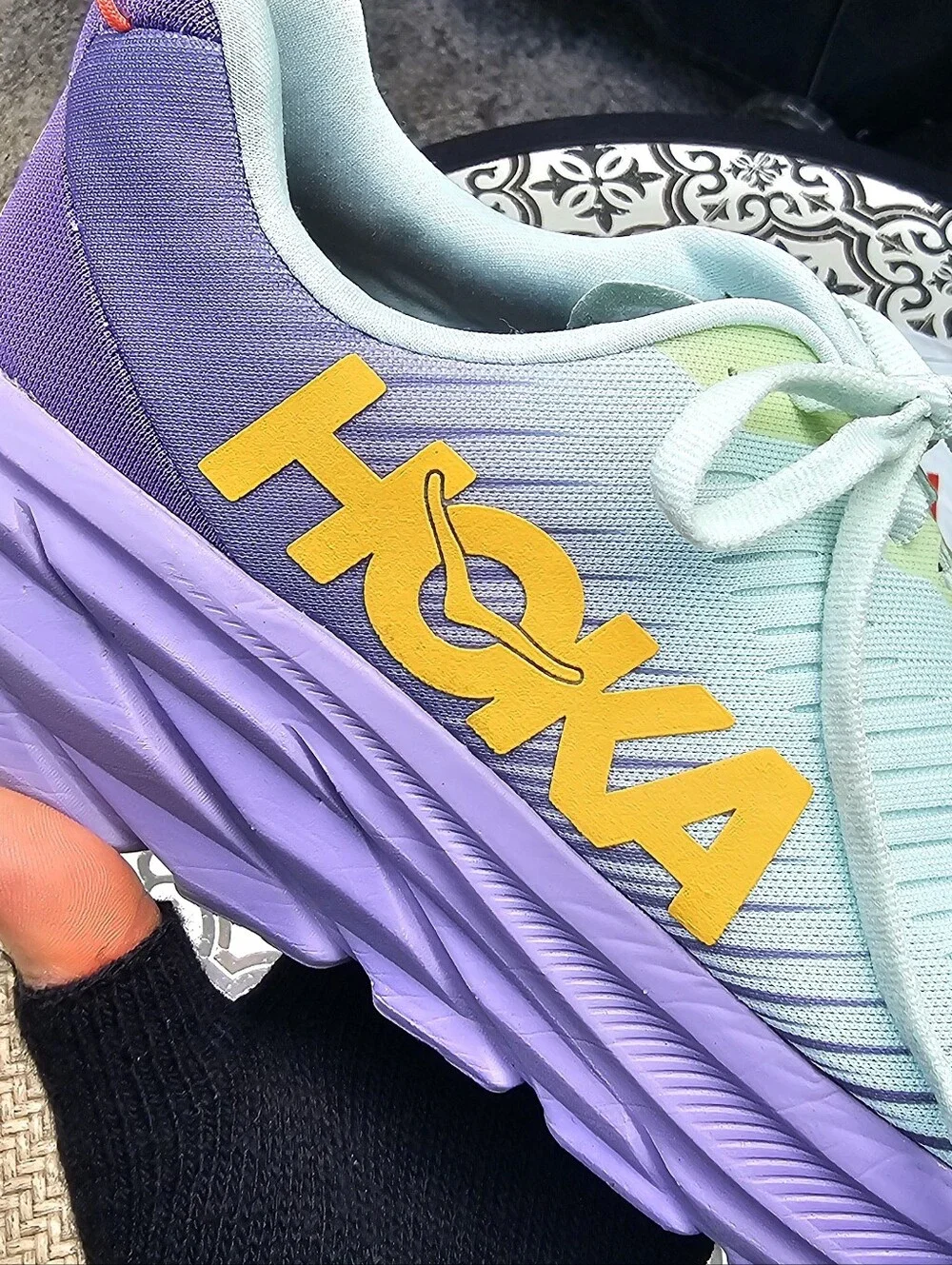 HOKA Women's Light Blue & Purple Running Shoes